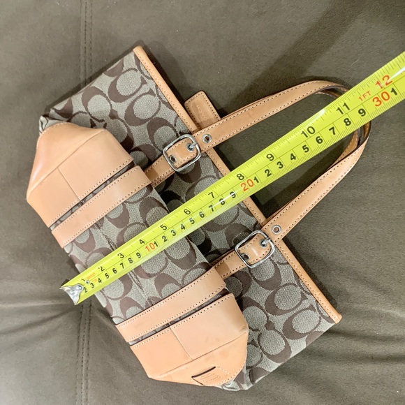 Tan Coach Signature Tote with Checkbook Wallet - Picture 5 of 10